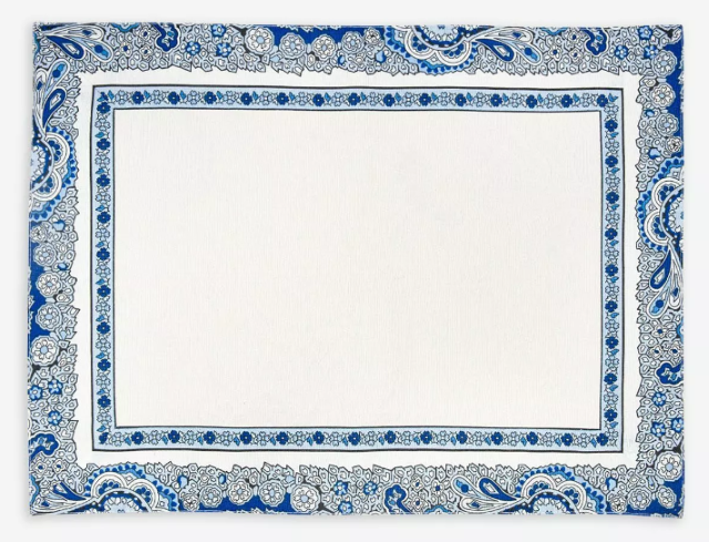 Provence Jacquard tea mat (Bastide RB - Delft white)